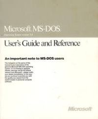 Image of Microsoft MS-DOS 5.0: User's Guide and Reference
