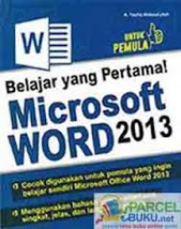 Image of Belajar yang pertama! Microsoft Word 2013